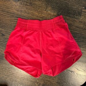 Lululemon red Hotty Hots. Sz 2 tall. Like new.